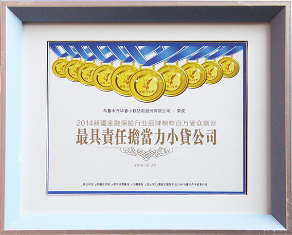 2014最具責任擔當力小貸公司